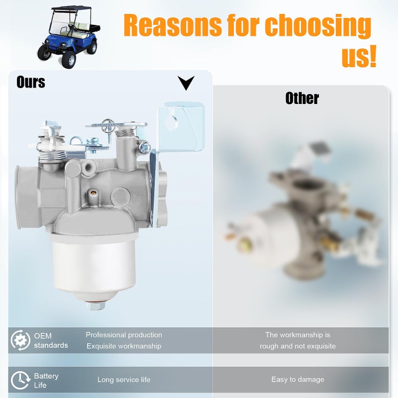 QAZAKY Carburetor Filter Intake Manifold Compatible with Yamaha Golf Cart G2 G5 G8 G9 G11 Gas 4-Cycle Engine Carb J38-14101-00 J38-14101-01 J38-14101-02 J38-13596-00 J38-14450-00 J10-14417-00 - Image 5